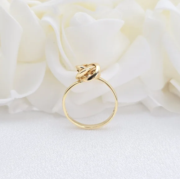 Real 14k Gold big knot ring